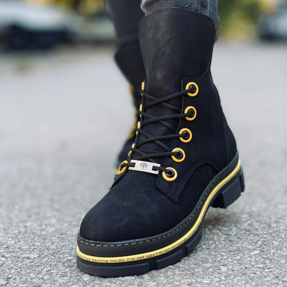 Дамски черни апрески - Missy - Black - Yellow