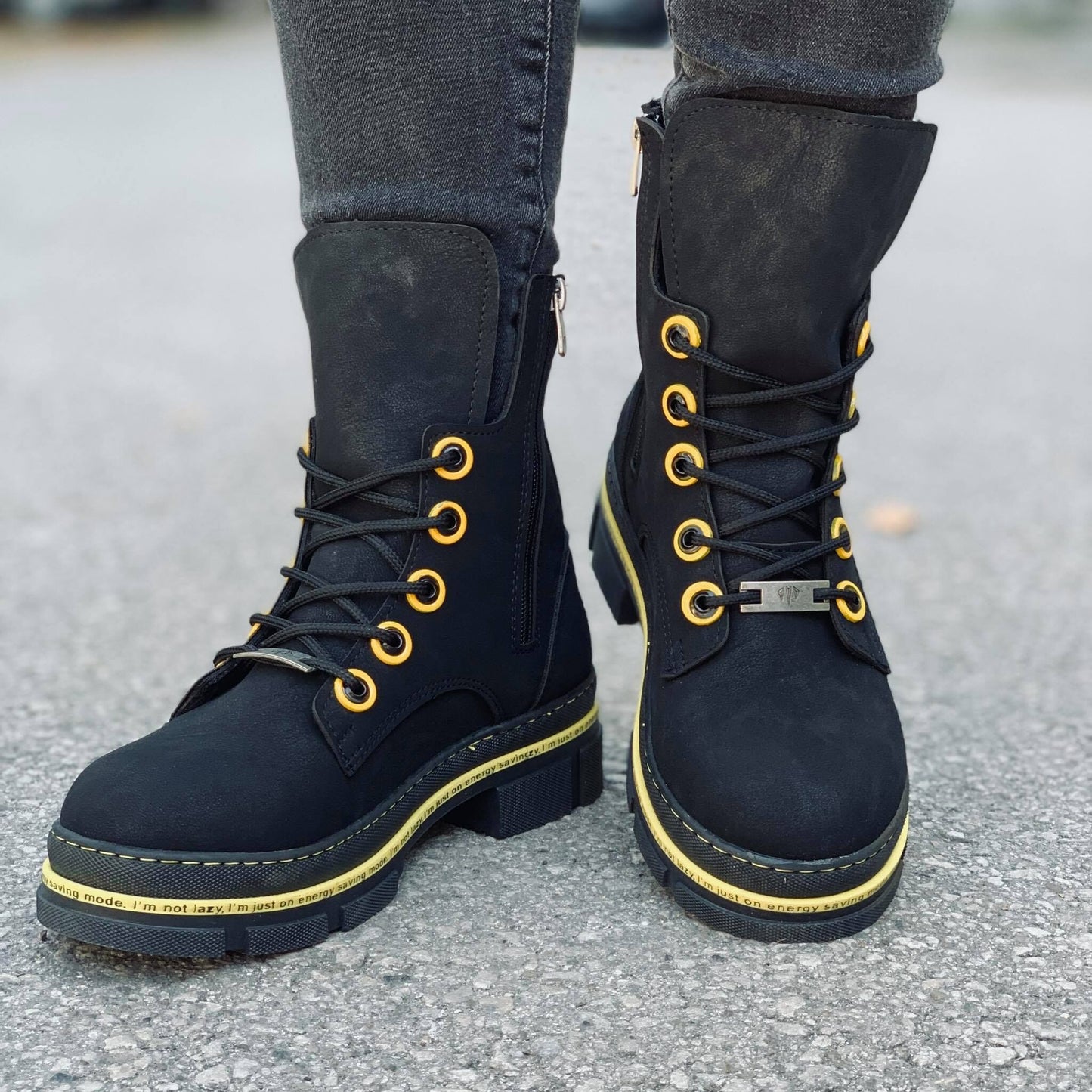 Дамски черни апрески - Missy - Black - Yellow