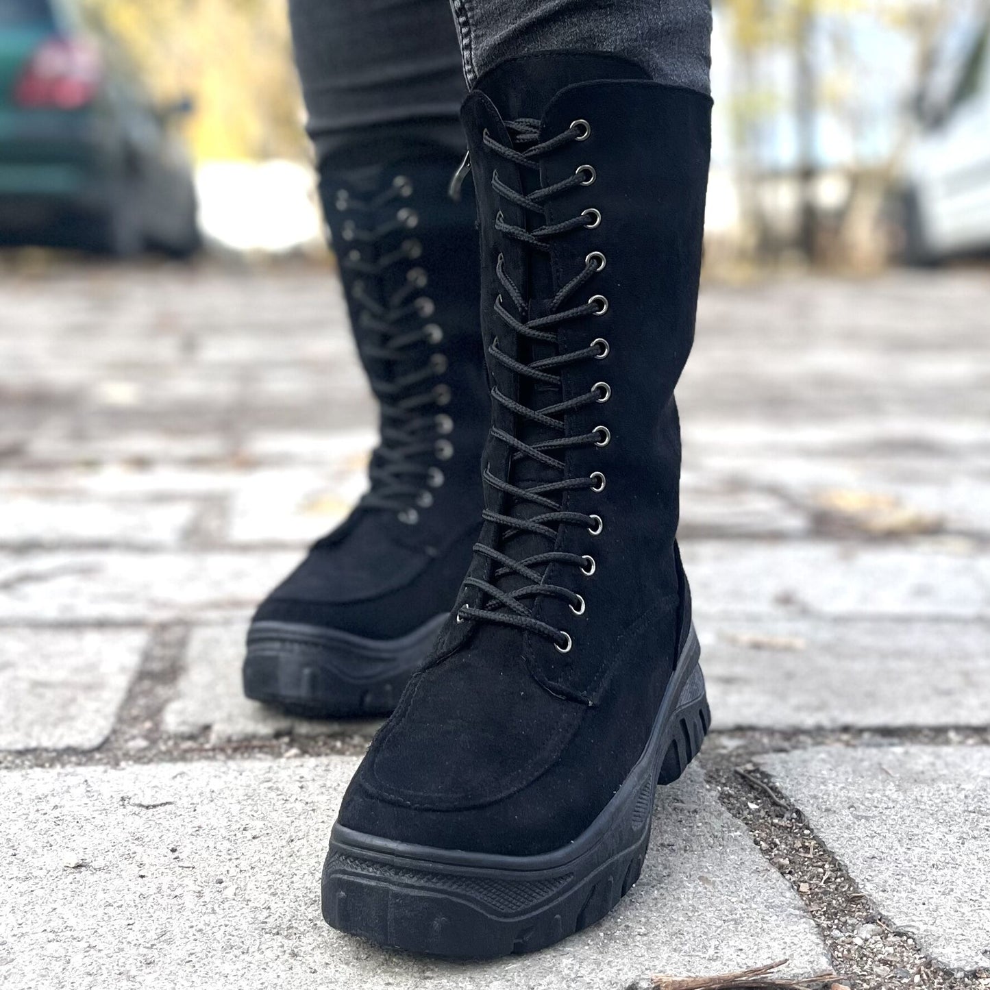 Дамски черни боти - Alcamy - Black