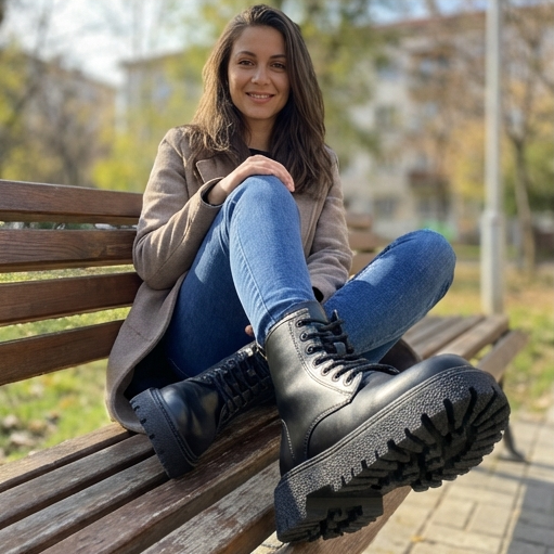 Дамски черни боти - Amantha - Black