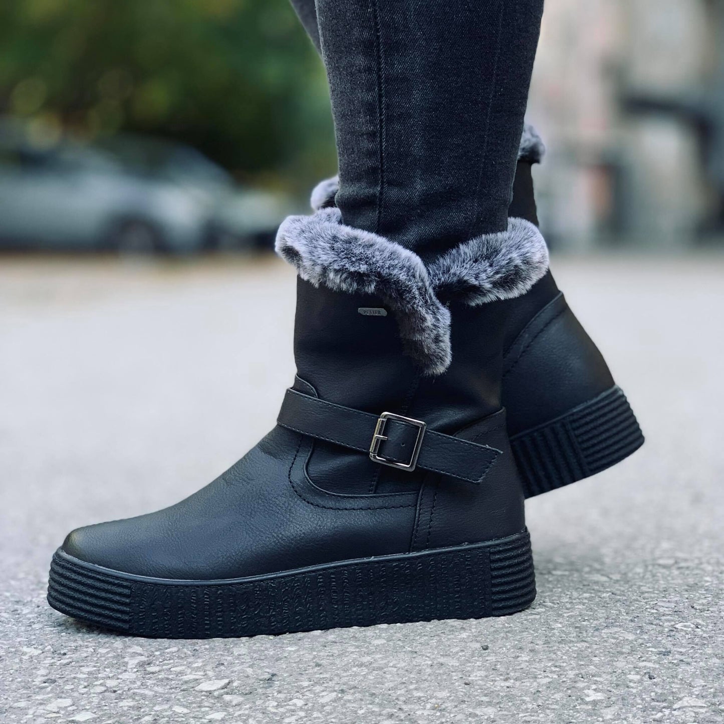 Дамски черни боти  - Chloe - Black