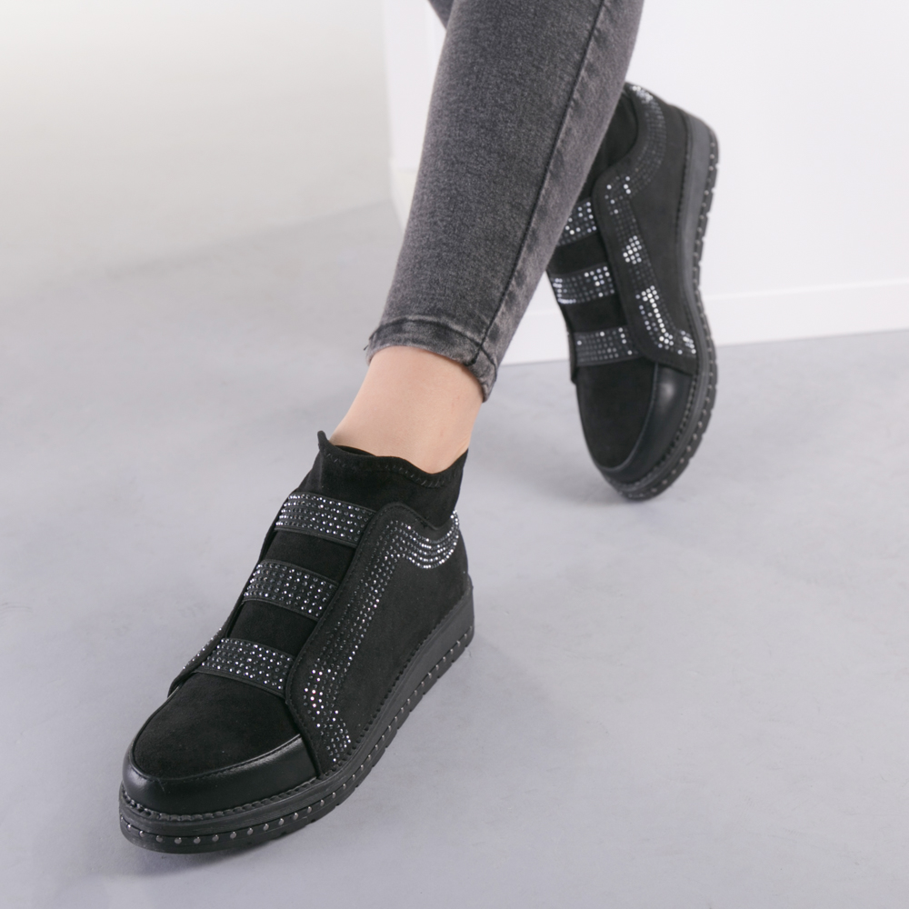 Дамски черни боти - Lilly - Black
