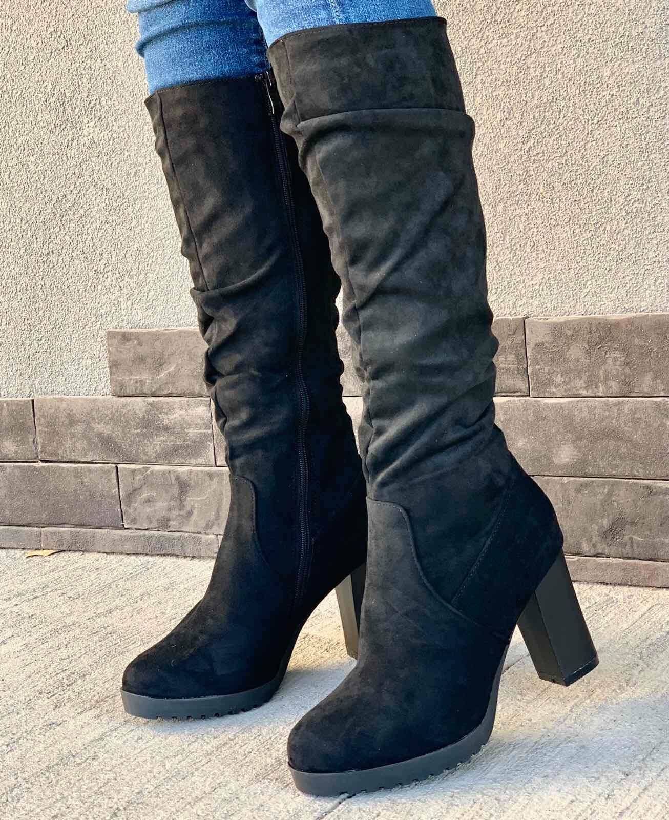 Дамски черни ботуши - Cherise - Black