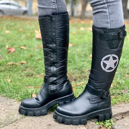 Дамски черни ботуши - Kim - Black - Star