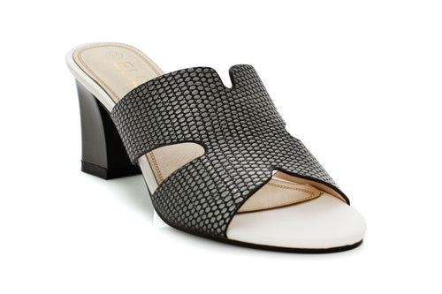 Дамски черни чехли на ток - Lalette - Black