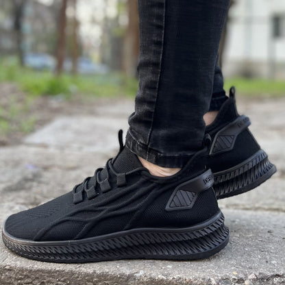 Дамски черни маратонки Luisa Black | Дишащ плат | PU ходило | Размери 36–41