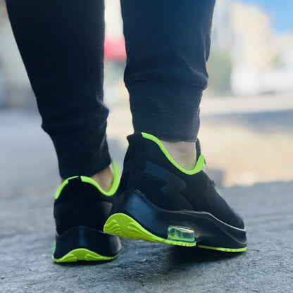 Дамски черни маратонки - Samantha - Black - Green