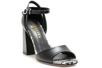 Дамски черни сандали на ток - Acelynn - Black