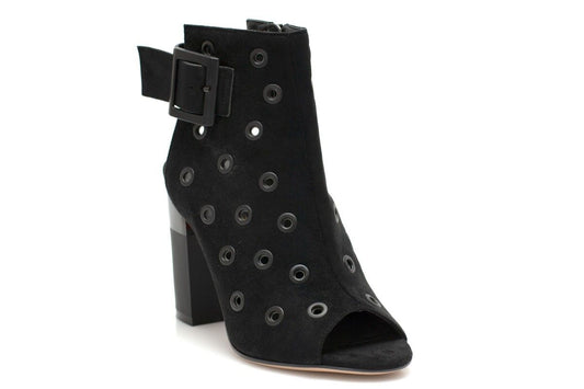 Дамски черни сандали на ток - Hazel  - Black