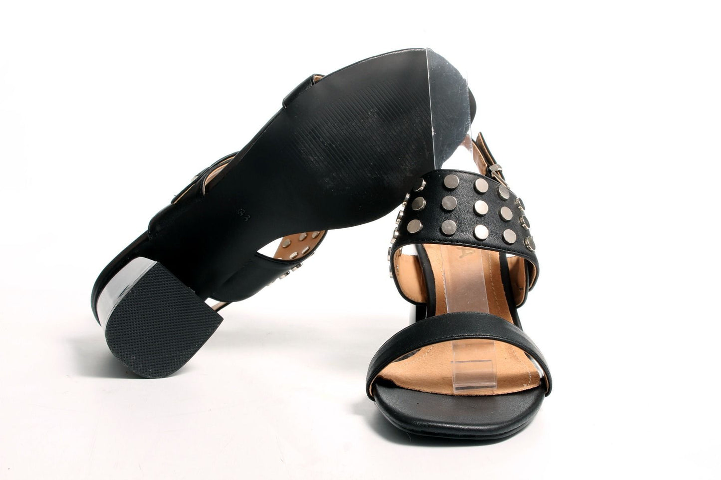 Дамски черни сандали на ток - Kateisha - Black