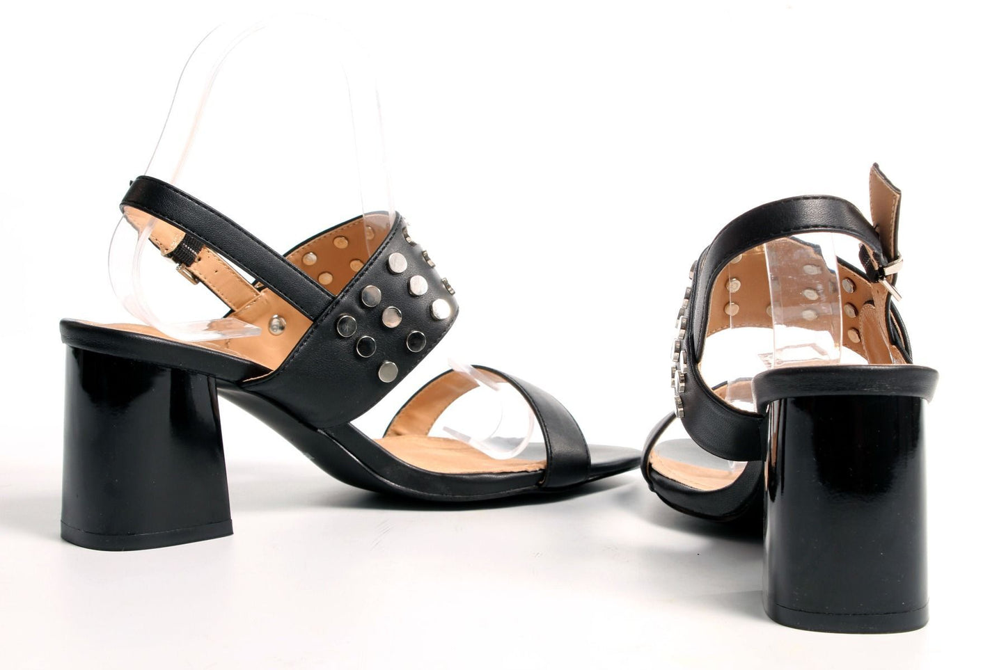 Дамски черни сандали на ток - Kateisha - Black