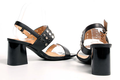 Дамски черни сандали на ток - Kateisha - Black