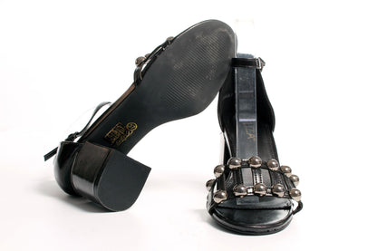 Дамски черни сандали на ток -  Liluye - Black