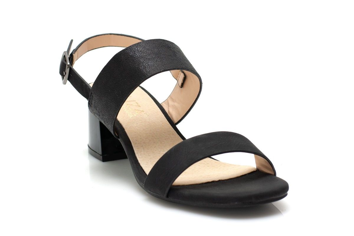 Дамски черни сандали на ток - Marnie - Black