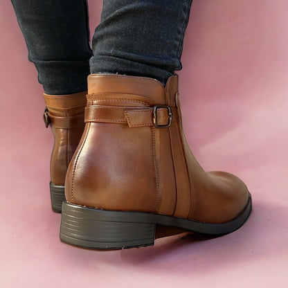 Дамски кафяви боти - Carol - Brown