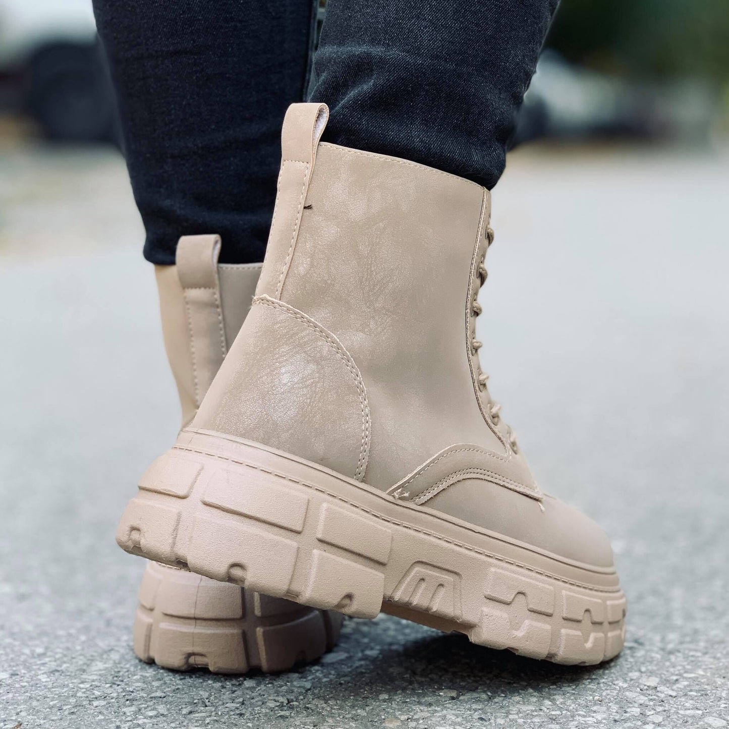 Дамски кафяви боти - Cathrine - Khaki