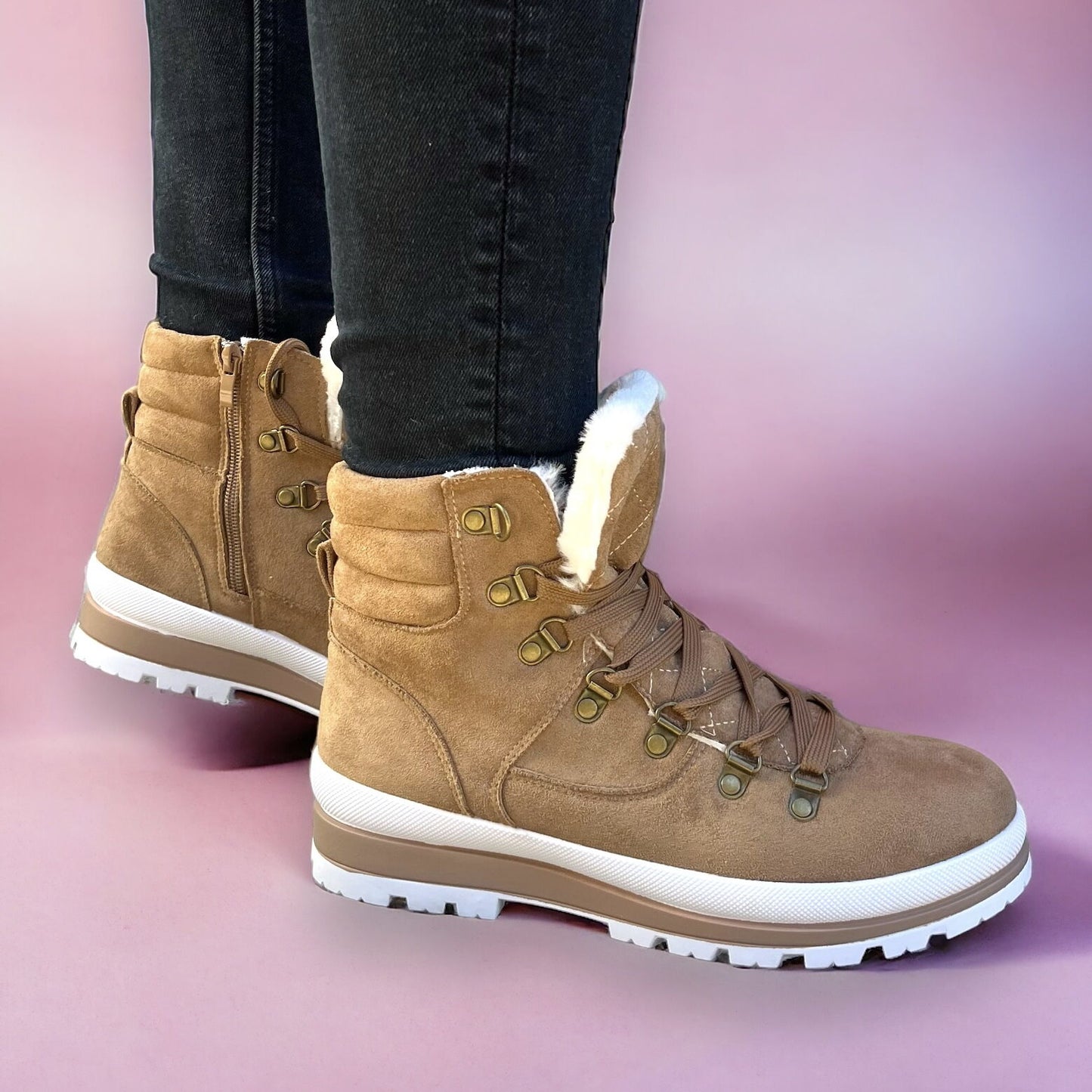 Дамски кафяви боти - Cheryl - Khaki