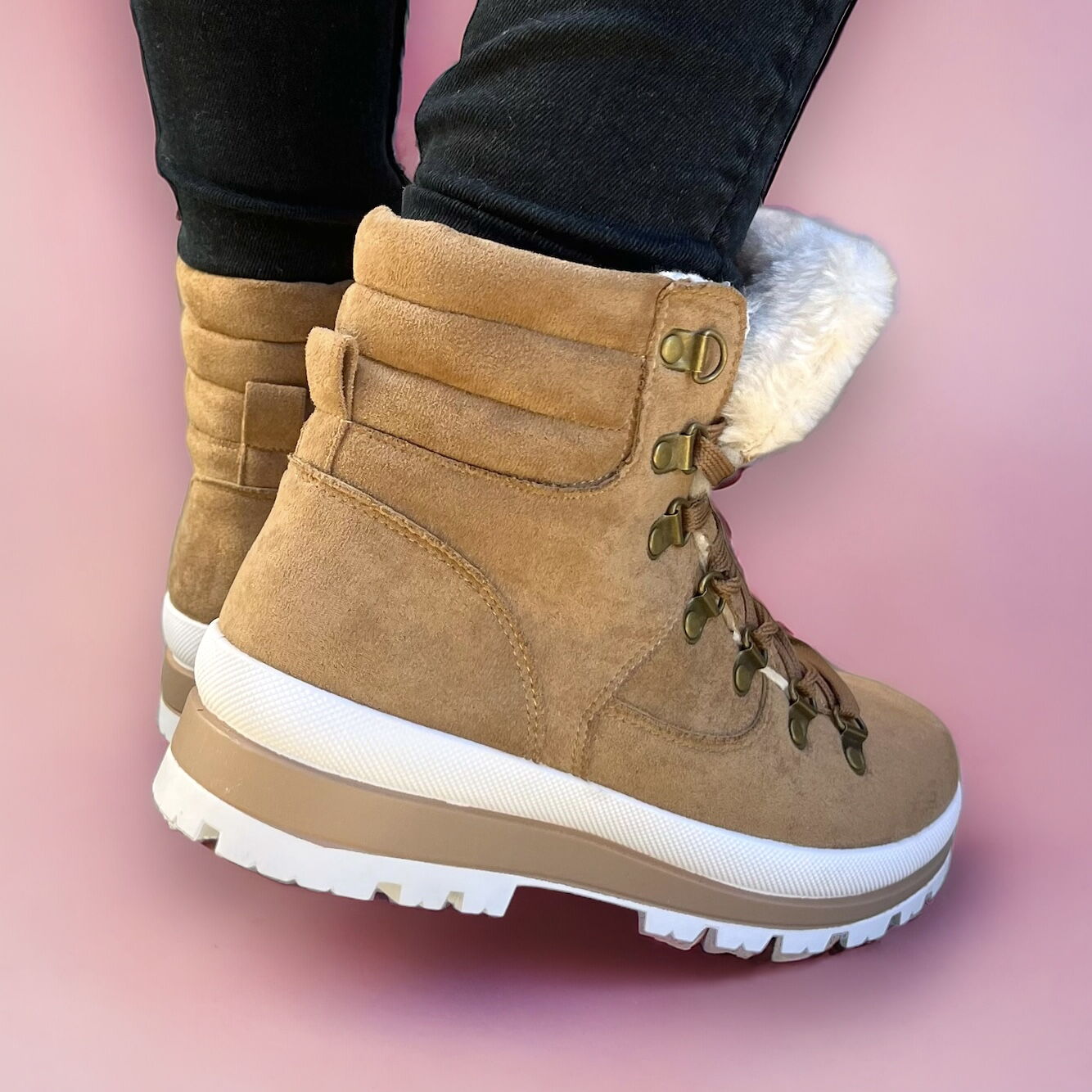 Дамски кафяви боти - Cheryl - Khaki