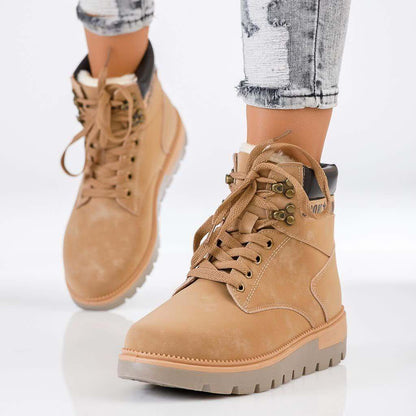 Дамски кафяви боти - Heather - Camel