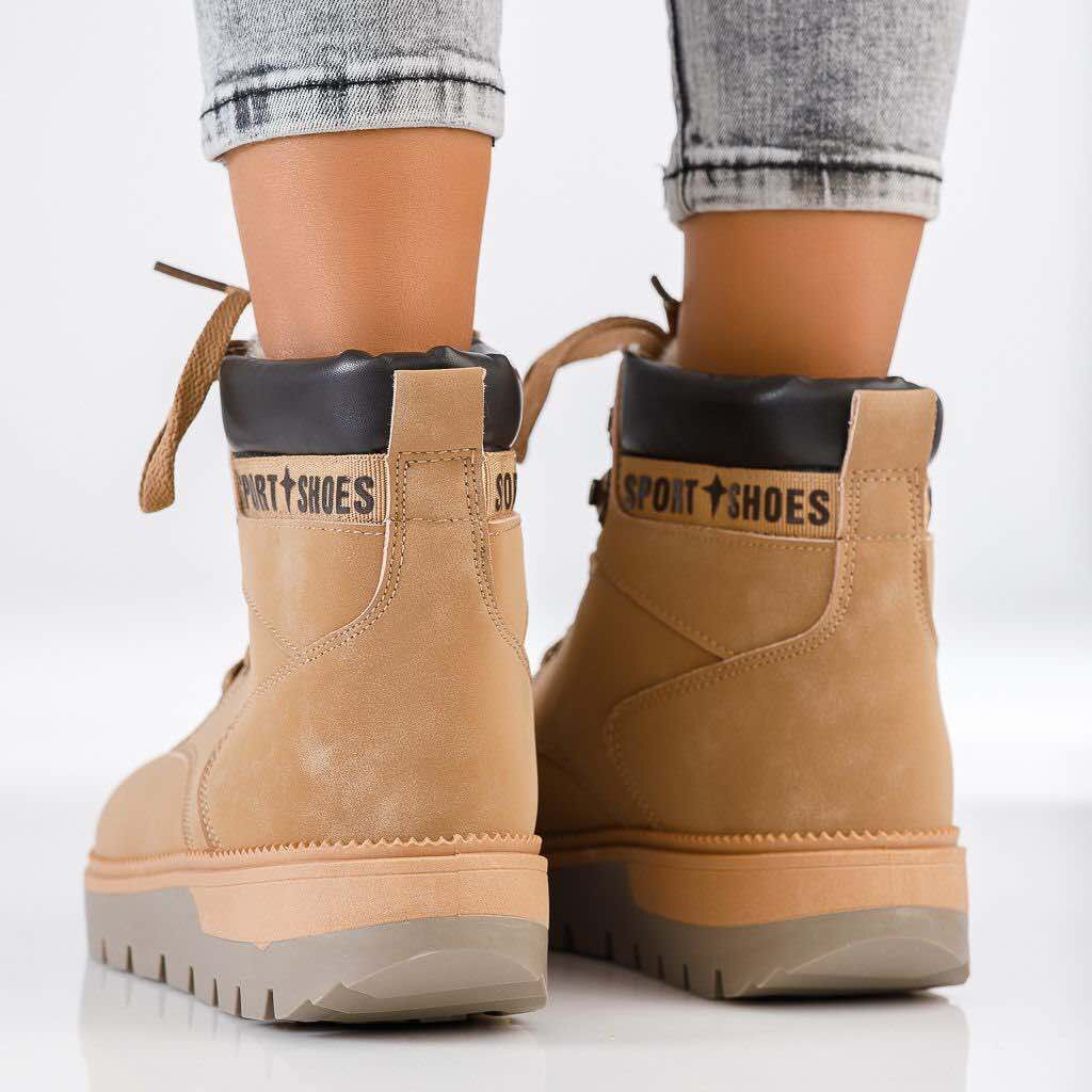 Дамски кафяви боти - Heather - Camel