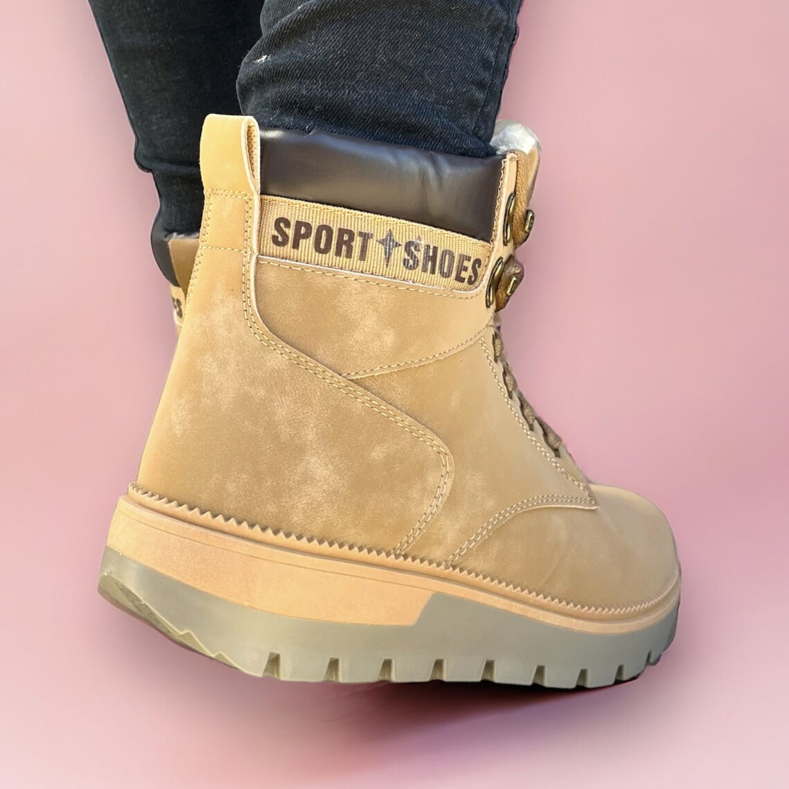 Дамски кафяви боти - Heather - Camel