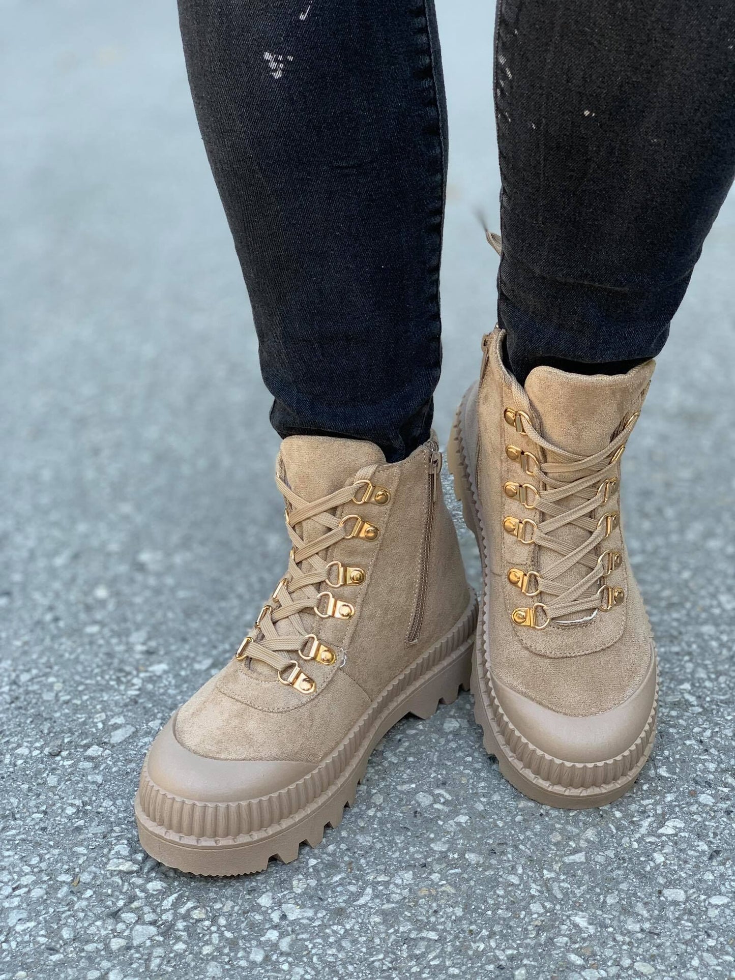 Дамски кафяви боти - Janice - Khaki