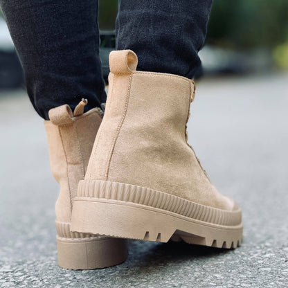 Дамски кафяви боти - Janice - Khaki