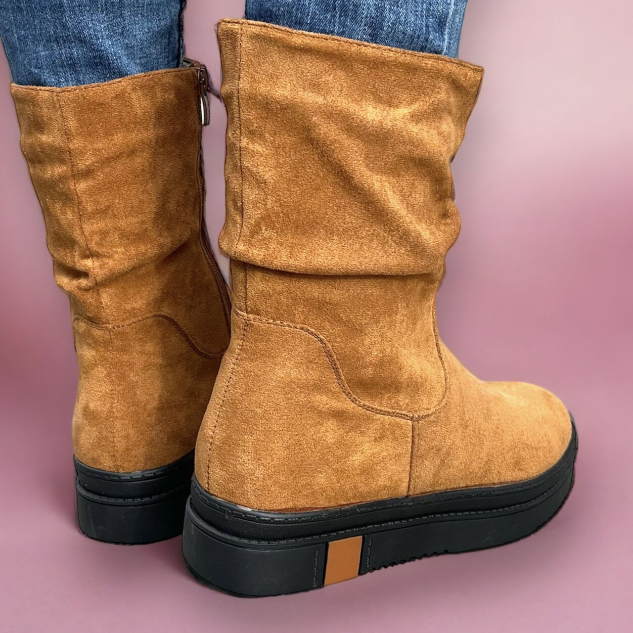 Дамски кафяви боти - Rebecca - Brown