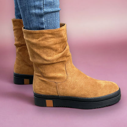 Дамски кафяви боти - Rebecca - Brown