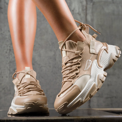 Дамски кафяви маратонки - Arya - Brown