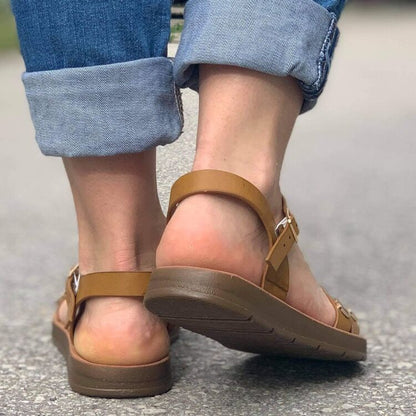 Дамски кафяви сандали - Maya - Camel