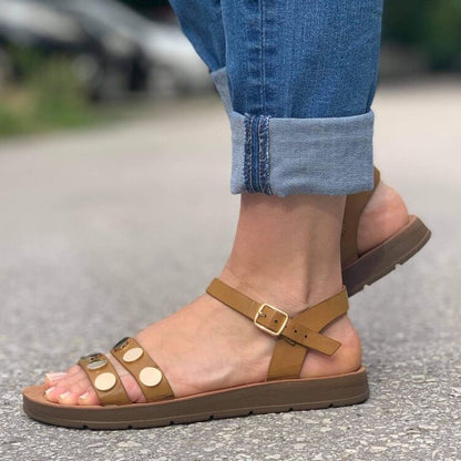 Дамски кафяви сандали - Maya - Camel