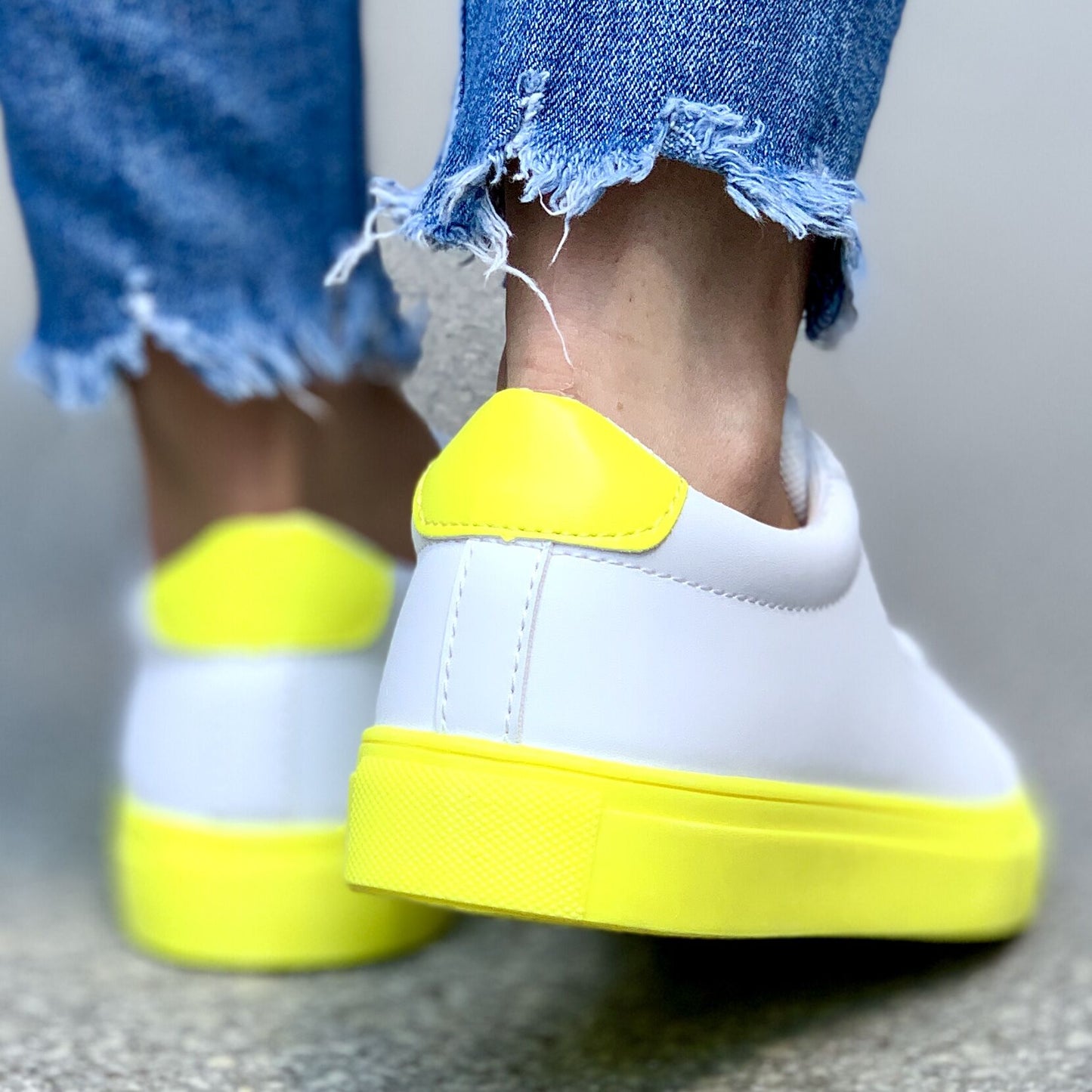 Дамски кожени кецове Benito- Yellow