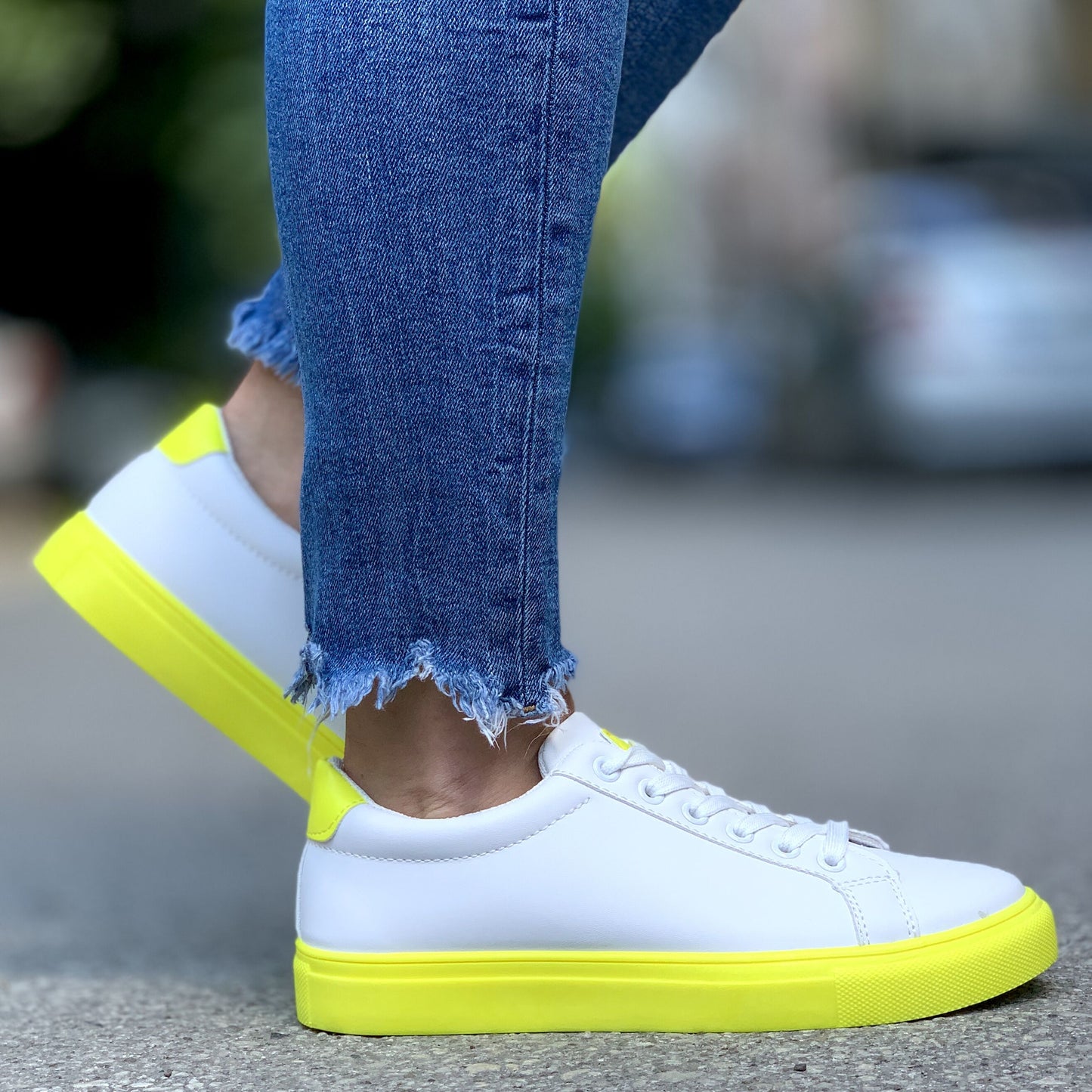 Дамски кожени кецове Benito- Yellow