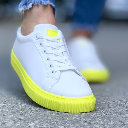 Дамски кожени кецове Benito- Yellow