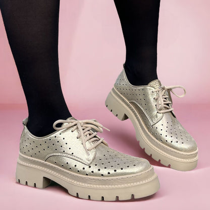 Дамски обувки в златист цвят - Nilsa - Gold