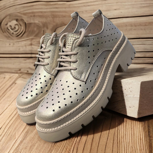 Дамски обувки в златист цвят - Nilsa - Gold