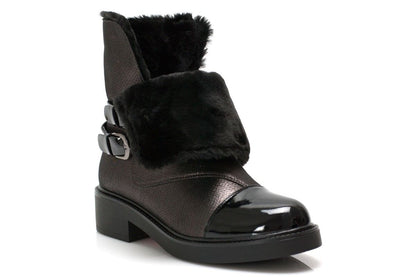 Дамски оловно черни боти - Franci - Pewter