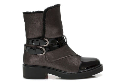Дамски оловно черни боти - Franci - Pewter