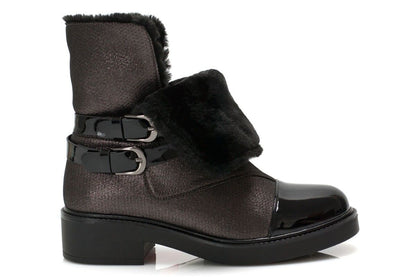 Дамски оловно черни боти - Franci - Pewter