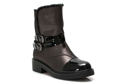 Дамски оловно черни боти - Franci - Pewter