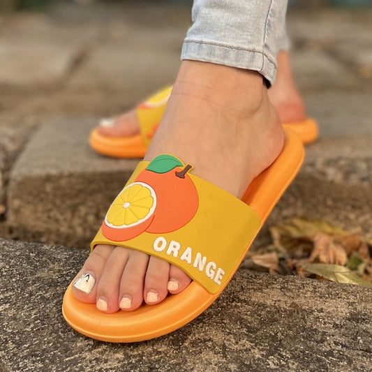 Дамски оранжеви чехли - Fruit - Orange