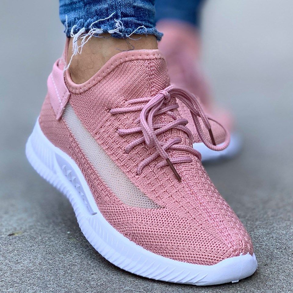 Дамски розови маратонки - Amelie - Pink