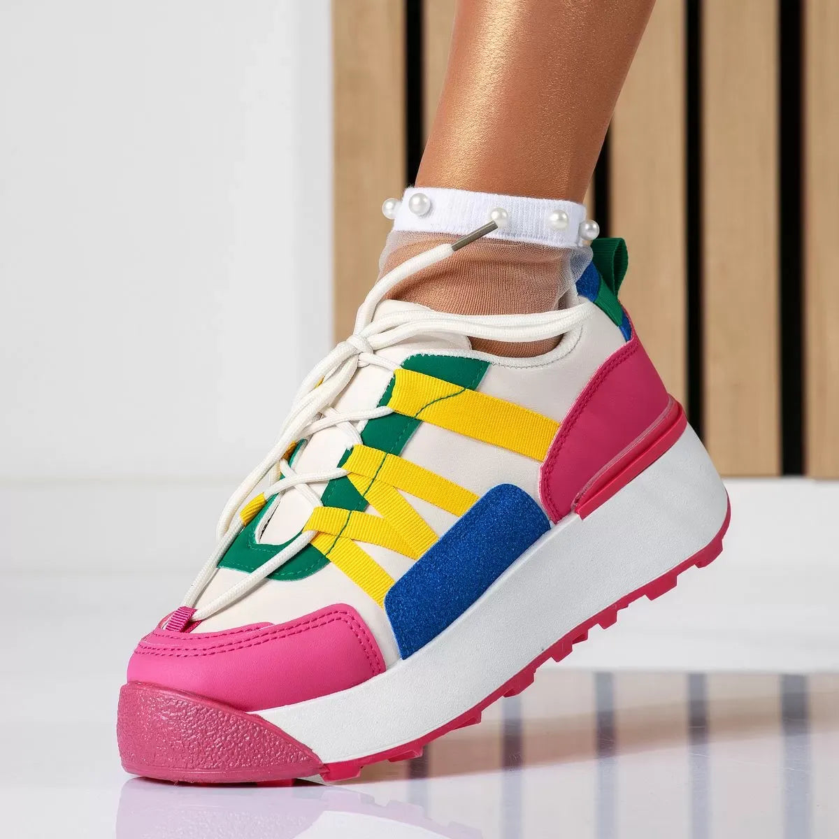 Дамски розови маратонки Brielle Pink | Текстил | Размери 36–40