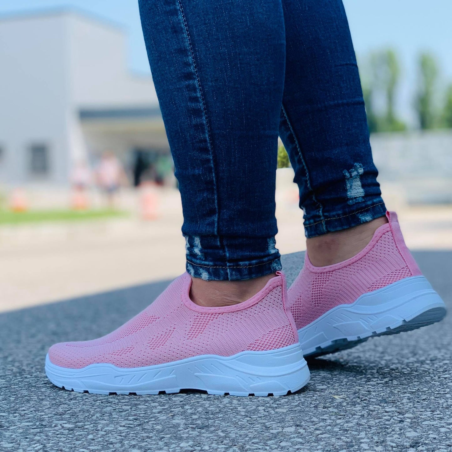 Дамски розови  маратонки - Ilies - Pink