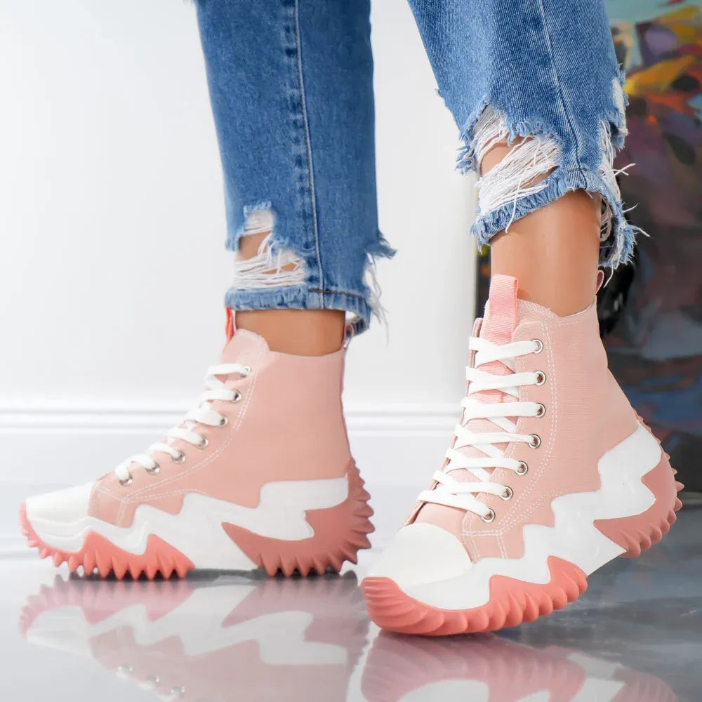 Дамски розови маратонки - Paula - Pink