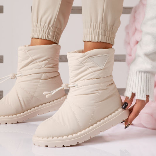 Дамски шушлякови апраски с каракул - Amadeos - Beige