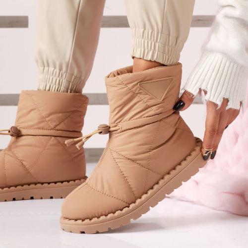 Дамски шушлякови апраски с каракул - Amadeos - Camel