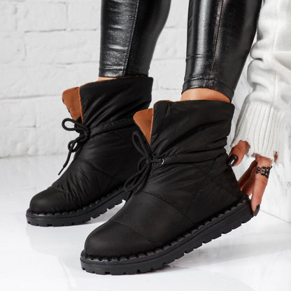 Дамски шушлякови апрески с каракул - Hayaz - Black