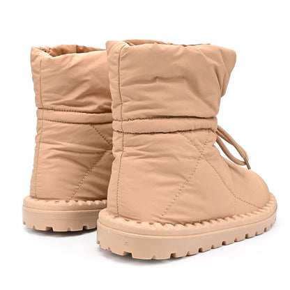 Дамски шушлякови апрески с каракул - Hayaz - Camel